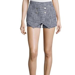 Lovers + Friends Tweed Harbor Button Skort